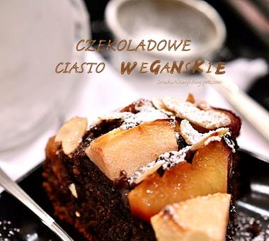 Wegańskie ciasto czekoladowe śliwkowo - jabłkowe! [PRZEPIS]