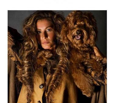 Gisele Bundchen w sztucznych futrach pozuje z małym kangurem na okładce Vogue!